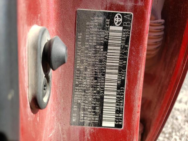 Photo 10 from auction – 2016 TOYOTA COROLLA L with VIN 5YFBURHE7GP552726