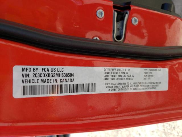 Photo 10 from auction – 2021 DODGE CHARGER SX with VIN 2C3CDXBG2MH638504