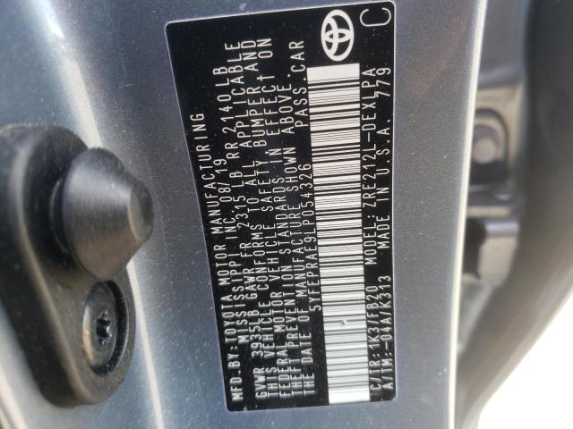 Photo 10 from auction – 2020 TOYOTA COROLLA LE with VIN 5YFEPRAE9LP054326