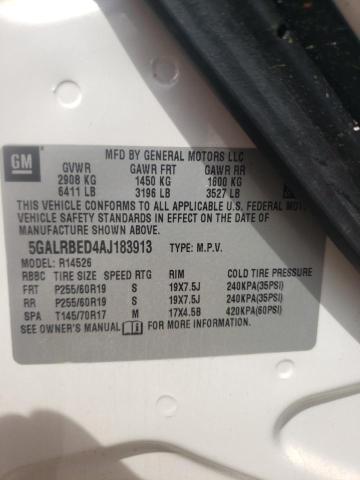 Photo 10 from auction – 2010 BUICK ENCLAVE CX with VIN 5GALRBED4AJ183913