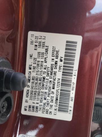 Photo 10 from auction – 2015 HONDA CR-V LX with VIN 5J6RM4H30FL122974