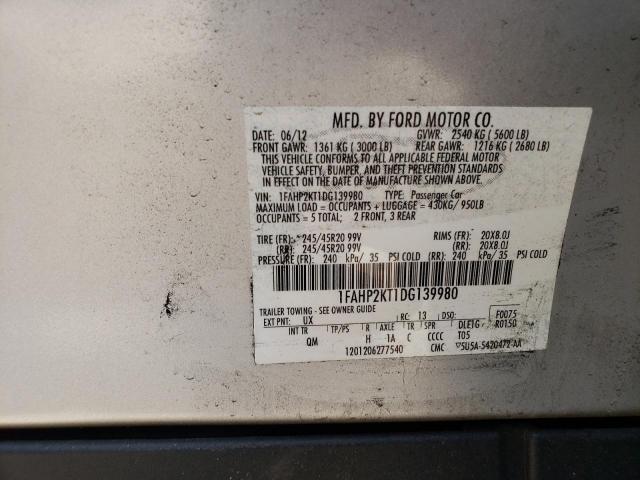 Photo 10 from auction – 2013 FORD TAURUS SHO with VIN 1FAHP2KT1DG139980