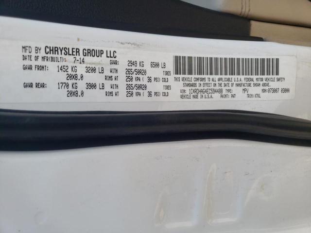 Photo 10 from auction – 2014 DODGE DURANGO SX with VIN 1C4RDHAG4EC594488