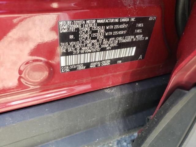 Photo 10 from auction – 2021 TOYOTA RAV4 LE with VIN 2T3F1RFV0MW190107