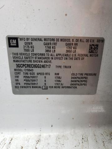 Photo 10 from auction – 2016 CHEVROLET SILVERADO with VIN 3GCPCREC8GG246717