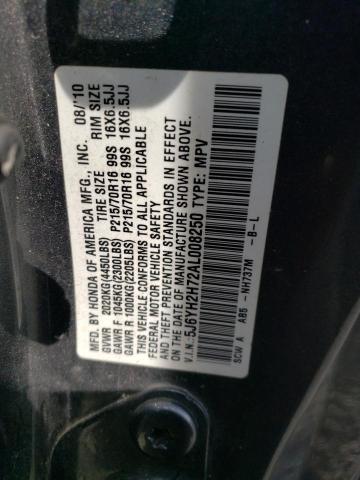 Photo 10 from auction – 2010 HONDA ELEMENT EX with VIN 5J6YH2H72AL008250