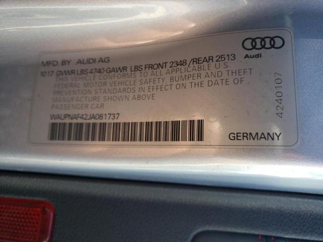 Photo 10 from auction – 2018 AUDI A4 PREMIUM with VIN WAUPNAF42JA081737