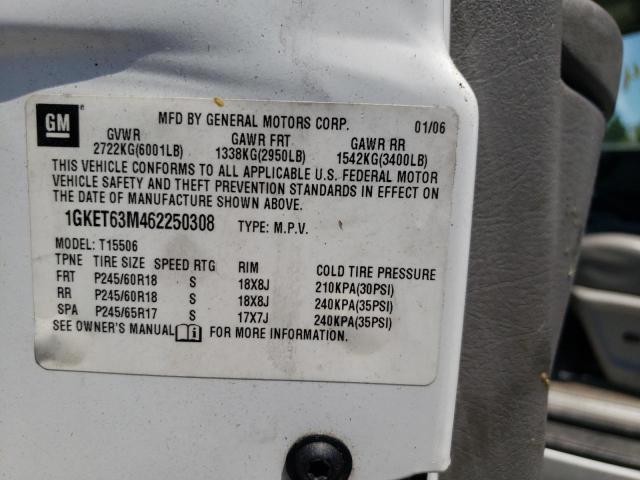 Photo 10 from auction – 2006 GMC ENVOY DENA with VIN 1GKET63M462250308