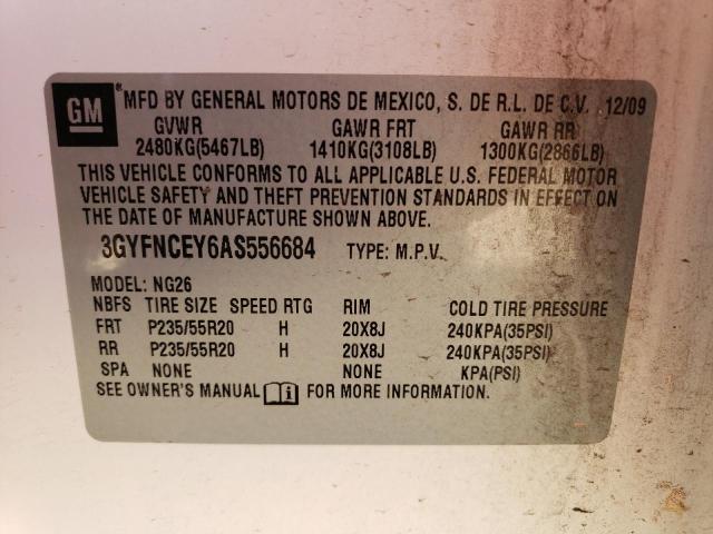 Photo 10 from auction – 2010 CADILLAC SRX PREMIU with VIN 3GYFNCEY6AS556684