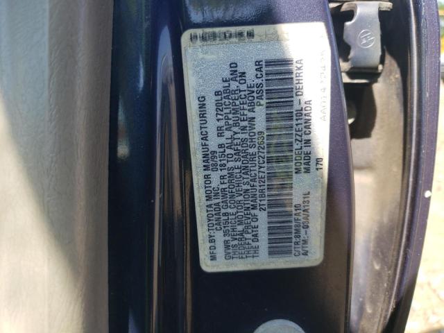Photo 10 from auction – 2000 TOYOTA COROLLA VE with VIN 2T1BR12E7YC272639