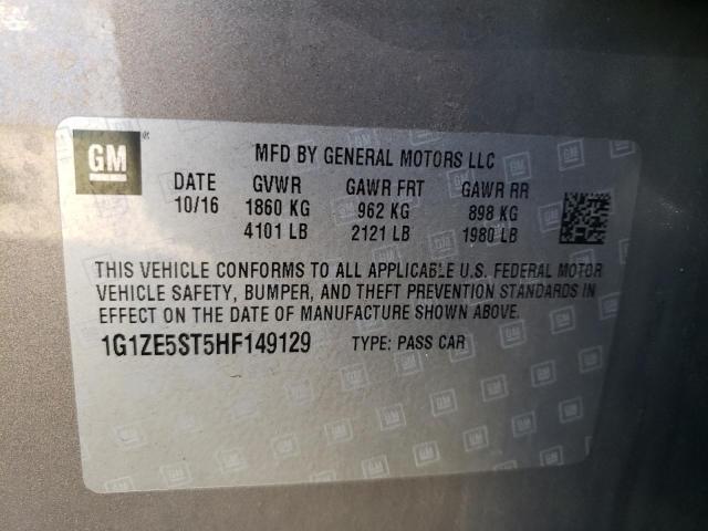 Photo 10 from auction – 2017 CHEVROLET MALIBU LT with VIN 1G1ZE5ST5HF149129