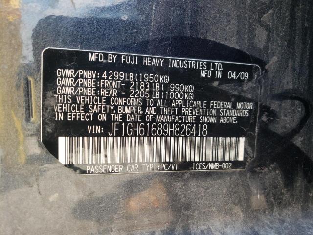 Photo 10 from auction – 2009 SUBARU IMPREZA 2. with VIN JF1GH61689H826418