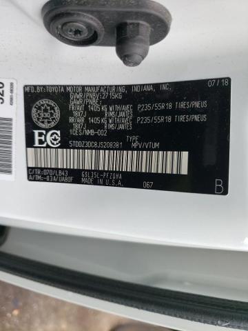 Photo 10 from auction – 2018 TOYOTA SIENNA XLE with VIN 5TDDZ3DC8JS208381