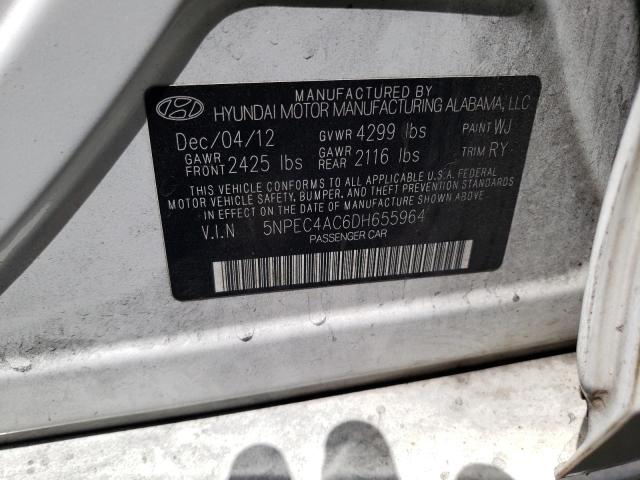 Photo 10 from auction – 2013 HYUNDAI SONATA with VIN 5NPEC4AC6DH655964