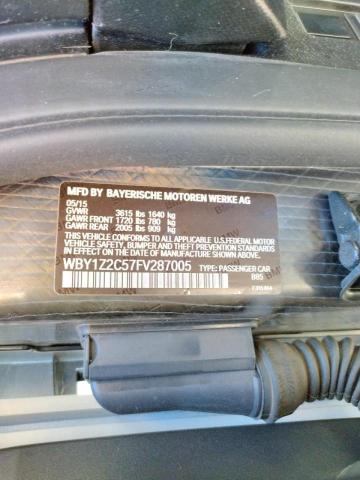 Photo 10 from auction – 2015 BMW I3 BEV with VIN WBY1Z2C57FV287005