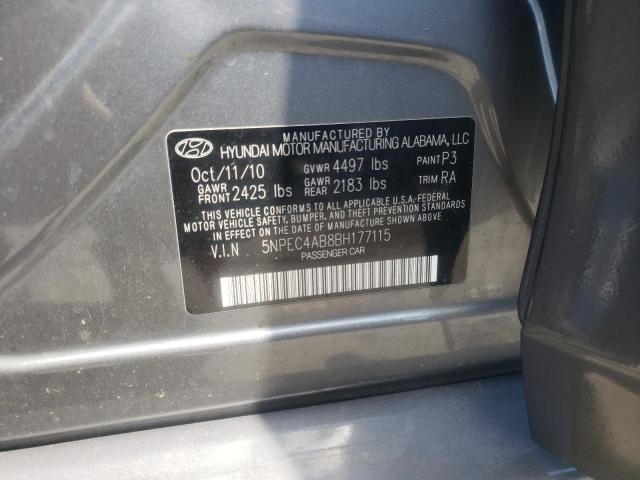 Photo 10 from auction – 2011 HYUNDAI SONATA SE with VIN 5NPEC4AB8BH177115