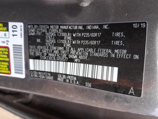 Photo 10 from auction – 2020 TOYOTA SIENNA LE with VIN 5TDKZ3DC9LS050577