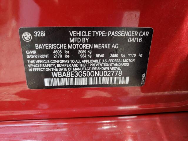 Photo 10 from auction – 2016 BMW 328 XI SUL with VIN WBA8E3G50GNU02778