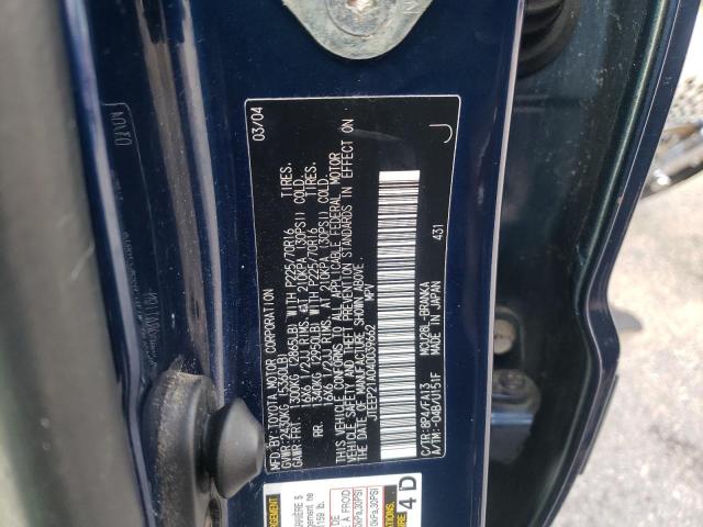 Фото 10 с аукциона – 2004 TOYOTA HIGHLANDER с VIN JTEEP21A040039662