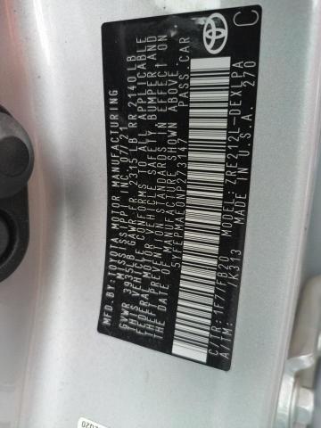 Photo 10 from auction – 2022 TOYOTA COROLLA LE with VIN 5YFEPMAE0NP273147