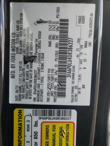 Photo 10 from auction – 2013 FORD FUSION SE with VIN 3FA6P0LU4DR386227