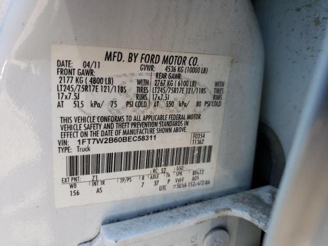 Photo 10 from auction – 2011 FORD F250 SUPER with VIN 1FT7W2B60BEC58311
