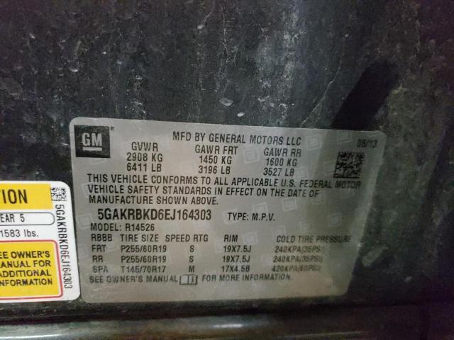 Photo 10 from auction – 2014 BUICK ENCLAVE with VIN 5GAKRBKD6EJ164303