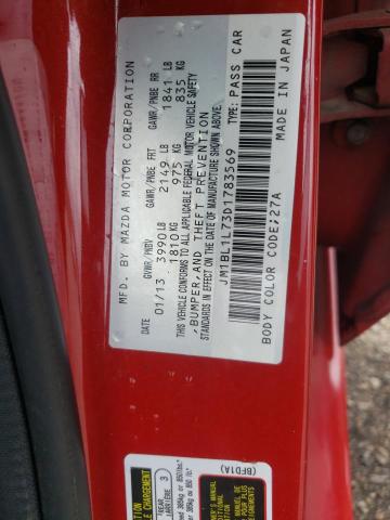 Photo 10 from auction – 2013 MAZDA 3 I with VIN JM1BL1L73D1783569