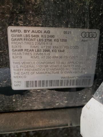 Photo 10 from auction – 2021 AUDI Q5 PREMIUM with VIN WA1BAAFY3M2107606