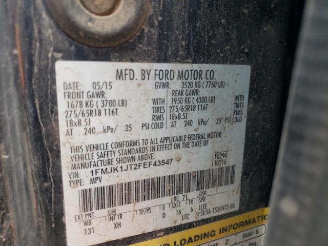 Photo 10 from auction – 2015 FORD EXPEDITION with VIN 1FMJK1JT2FEF43547