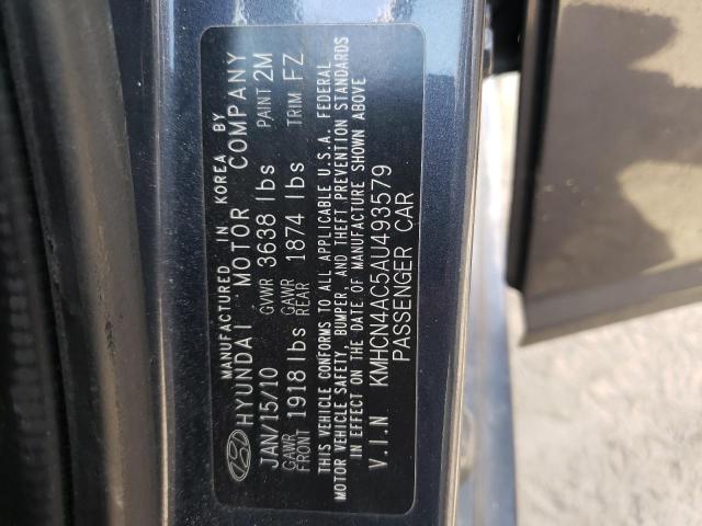 Photo 10 from auction – 2010 HYUNDAI ACCENT GLS with VIN KMHCN4AC5AU493579