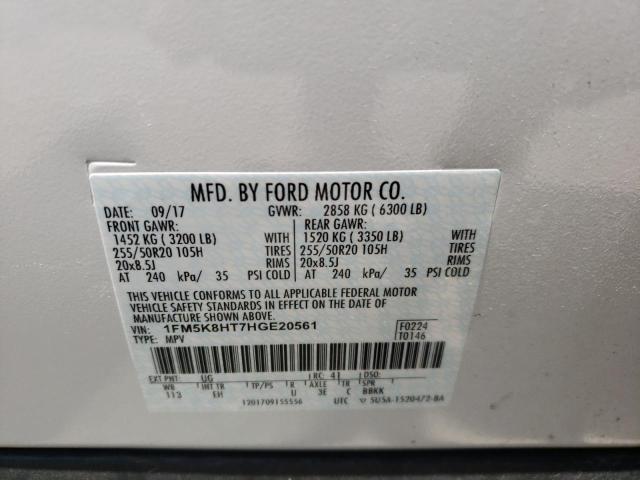 Photo 10 from auction – 2017 FORD EXPLORER P with VIN 1FM5K8HT7HGE20561