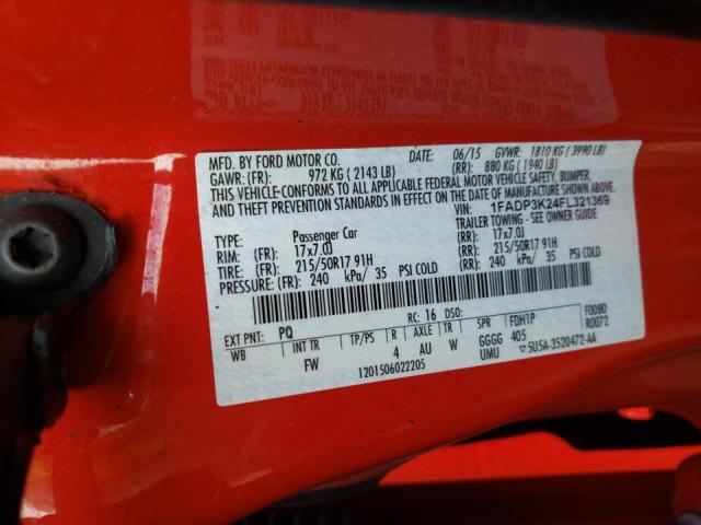 Photo 10 from auction – 2015 FORD FOCUS SE with VIN 1FADP3K24FL321369