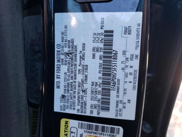 Photo 10 from auction – 2015 FORD FUSION SE with VIN 1FA6P0H75F5118067