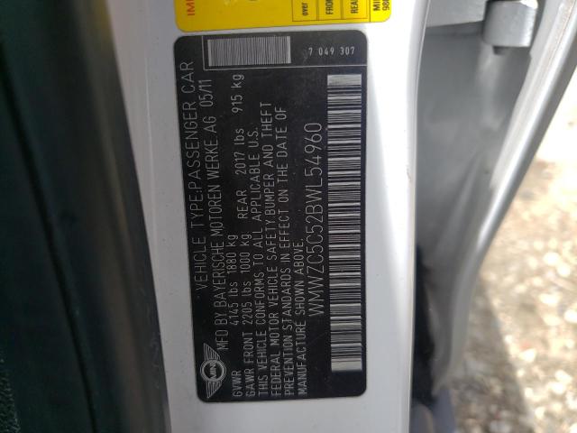 Photo 10 from auction – 2011 MINI COOPER S C with VIN WMWZC5C52BWL54960