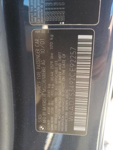Photo 10 from auction – 2002 BMW 530 I with VIN WBADT53492CE92257