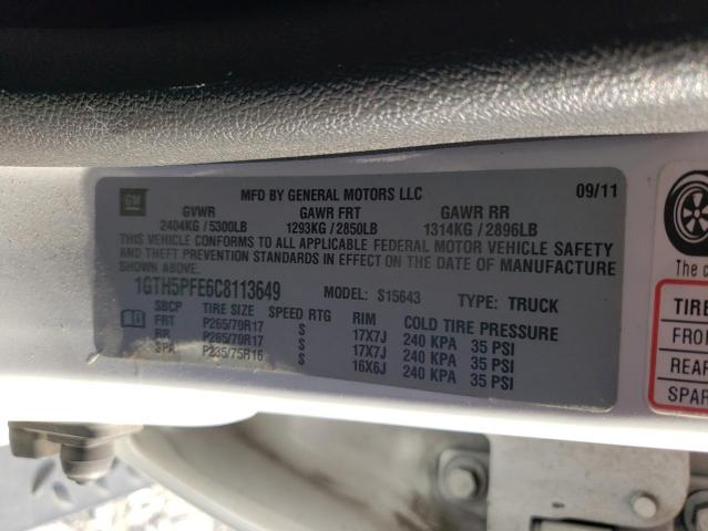 Photo 10 from auction – 2012 GMC CANYON SLE with VIN 1GTH5PFE6C8113649