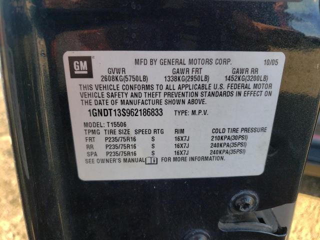 Photo 10 from auction – 2006 CHEVROLET TRAILBLAZE with VIN 1GNDT13S962186833