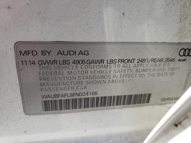 Photo 10 from auction – 2015 AUDI UK with VIN WAUBFAFL8FN024165