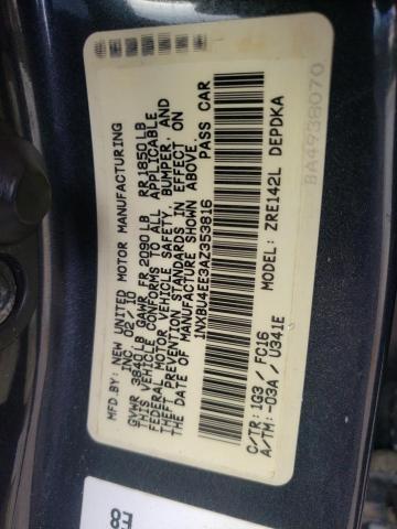Photo 10 from auction – 2010 TOYOTA COROLLA BA with VIN 1NXBU4EE3AZ353816