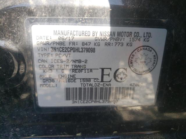 Photo 10 from auction – 2017 NISSAN VERSA NOTE with VIN 3N1CE2CP0HL379098