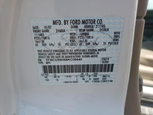 Photo 10 from auction – 2008 FORD ESCAPE HEV with VIN 1FMCU59H68KC05440