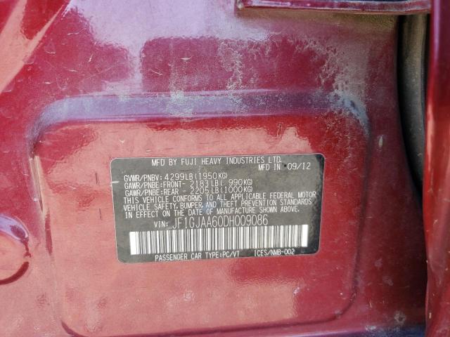 Photo 10 from auction – 2013 SUBARU IMPREZA with VIN JF1GJAA60DH009086