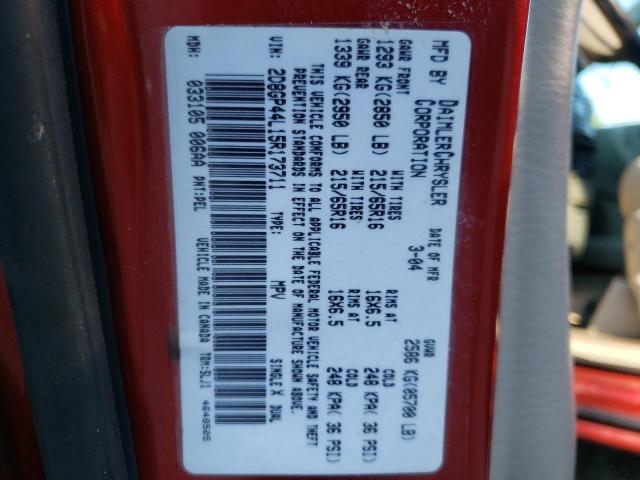 Photo 10 from auction – 2005 DODGE GRAND CARA with VIN 2D8GP44L15R173711