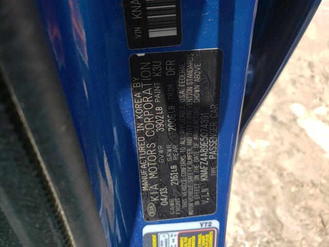 Photo 10 from auction – 2014 KIA FORTE EX with VIN KNAFZ4A89E5074391