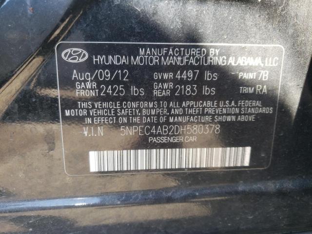 Photo 10 from auction – 2013 HYUNDAI SONATA SE with VIN 5NPEC4AB2DH580378