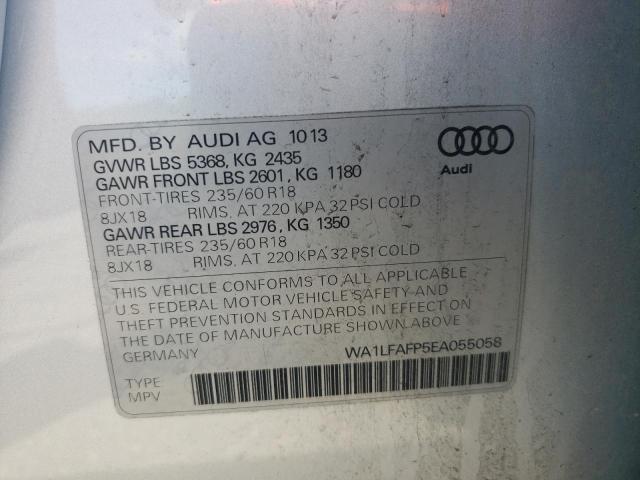 Photo 10 from auction – 2014 AUDI Q5 PREMIUM with VIN WA1LFAFP5EA055058