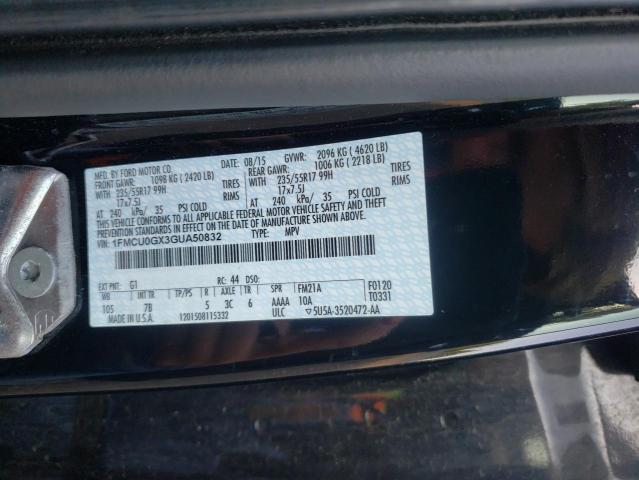Photo 10 from auction – 2016 FORD ESCAPE SE with VIN 1FMCU0GX3GUA50832