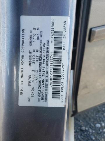 Photo 10 from auction – 2005 MAZDA 3 with VIN JM1BK123151233791