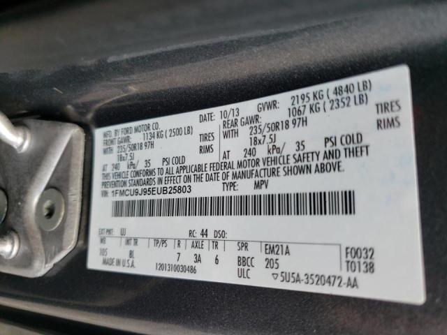 Photo 10 from auction – 2014 FORD ESCAPE TIT with VIN 1FMCU9J95EUB25803
